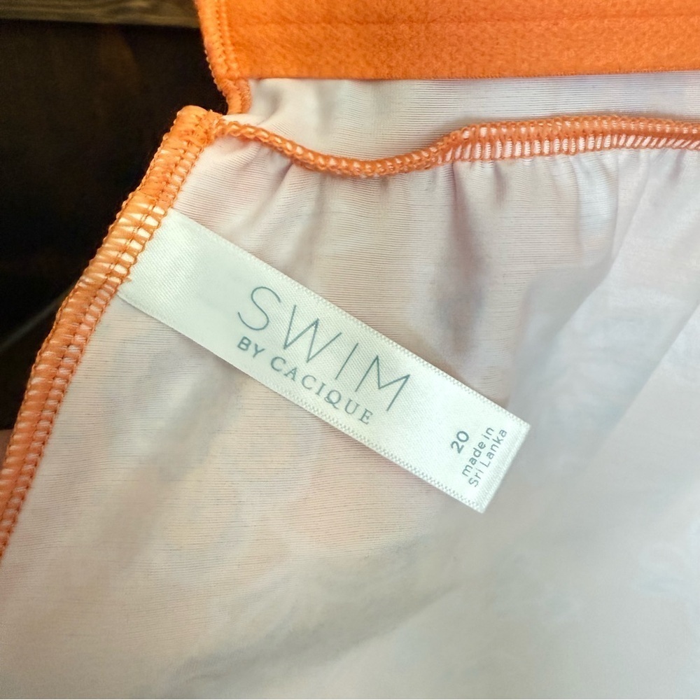 NEW LANE BRYANT Swim By Cacique No-Wire Flutter-Sleeve Swim Tankini Top Size 20 - Picture 8 of 11
